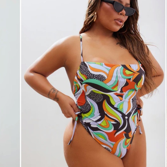 Bundle Colorful Swirl One-Piece Swimsuits - Picture 1 of 9